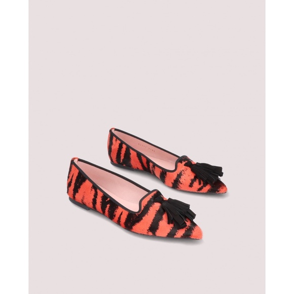 Pretty Ballerinas sz EU 36/US 5.5-6 rust orange black zebra pony - Picture 6 of 16